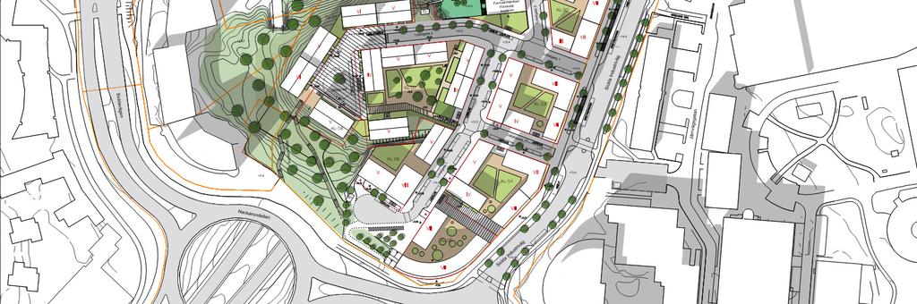 Föreslagen planskiss Nobelberget (White Arkitekter, daterad 2016-12-22).