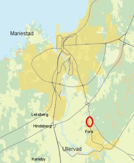 Fors Område med 12 fastigheter i direkt anslutning till befintligt verksamhetsområde för vatten och