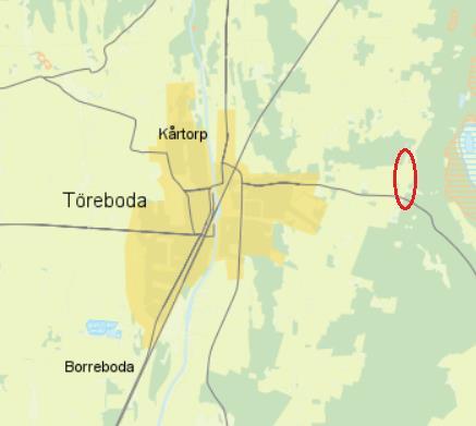 Haboskogen Området ligger inom primär skyddszon för vattenskyddsområde för Haboskogens vattentäkt. Området består av 19 fastigheter och ligger öster om Töreboda.