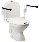 Toalettarmstöd för montering på toalett Produkten används av brukare som enbart med armstöd monterat på