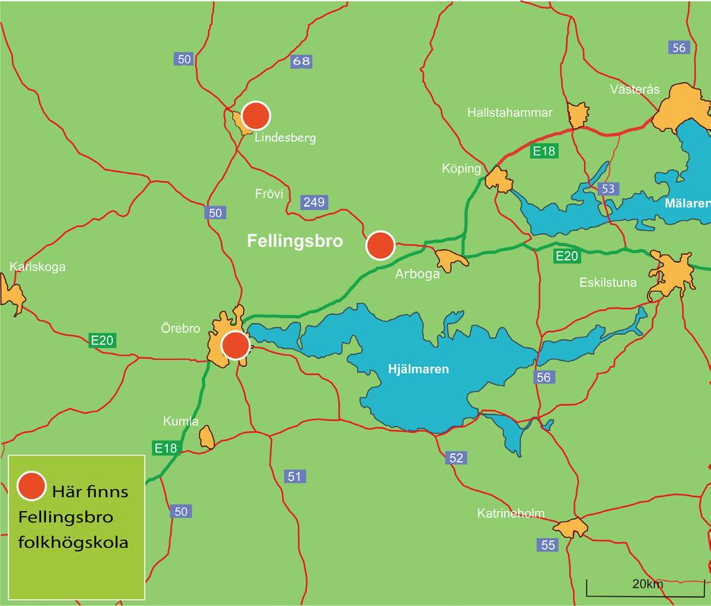 Fellingsbro folkhögskola på plats för dig! Följ oss i vardagen: facebook.com/fellingsbro.fhsk facebook.com/fellingsbro.fhsk.orebro Postadress Box 4, 732 71 Fellingsbro, E-post: fellingsbro.