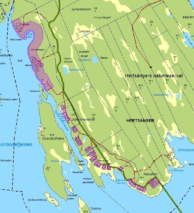 2017-01-09 Dnr 2016/B0174 20 Område 4, Granholmssundet Allmänna beskrivningar av förutsättningar Området ligger cirka 8 km från tätorten Ånäset.