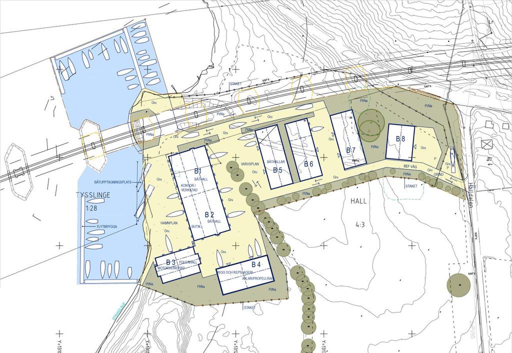 Samhällsbyggnadskontoret Genomförandebeskrivning Genomförandebeskrivning för Hall 4:3 och Tysslinge 1:28 mfl (Båtvarv) inom Hall i