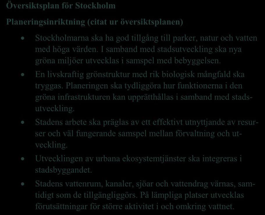 Funktionerna i den gröna infrastrukturen behöver upprätthållas för att Stockholm ska kunna växa på ett hållbart sätt.