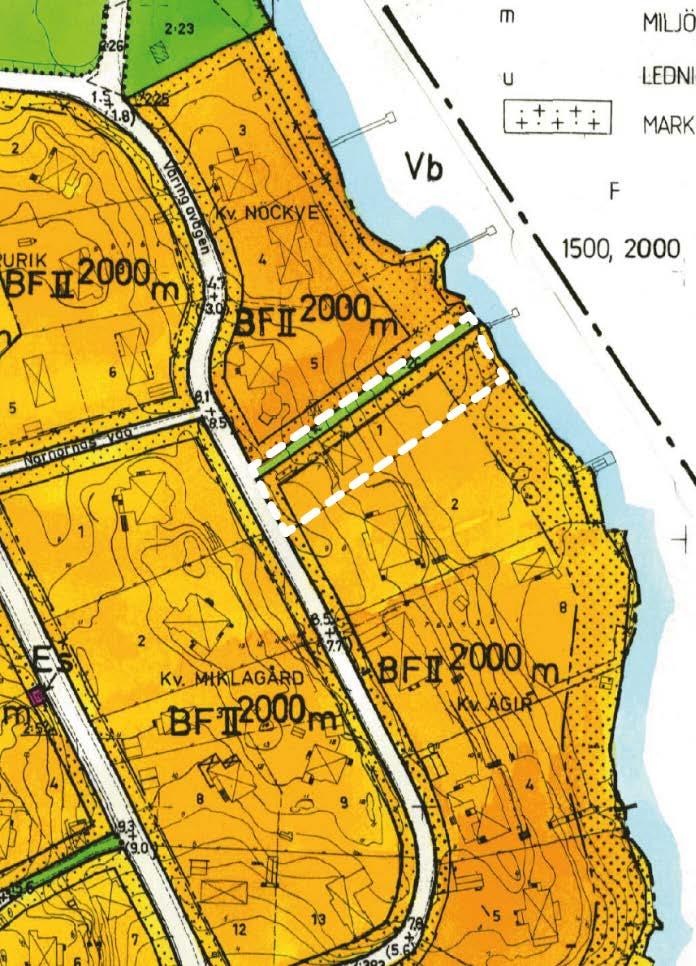 6 (14) Översiktsplan I Danderyds gällande översiktsplan, från 2006, anges området som bebyggelseområde. Detaljplaner och fastighetsplaner Gällande detaljplan för området är S420 från 1988.
