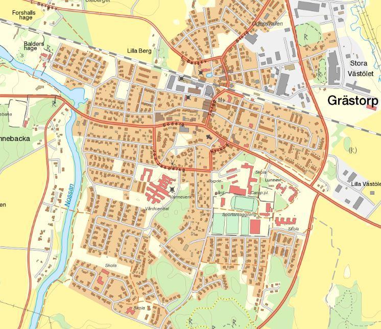 Areal Planområdet är cirka 1,5 hektar.