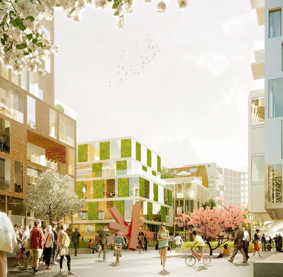 Ebbepark Ny stadsdel mellan centrum och universitetet 700 lägenheter Kontor, service, caféer, restauranger, butiker och