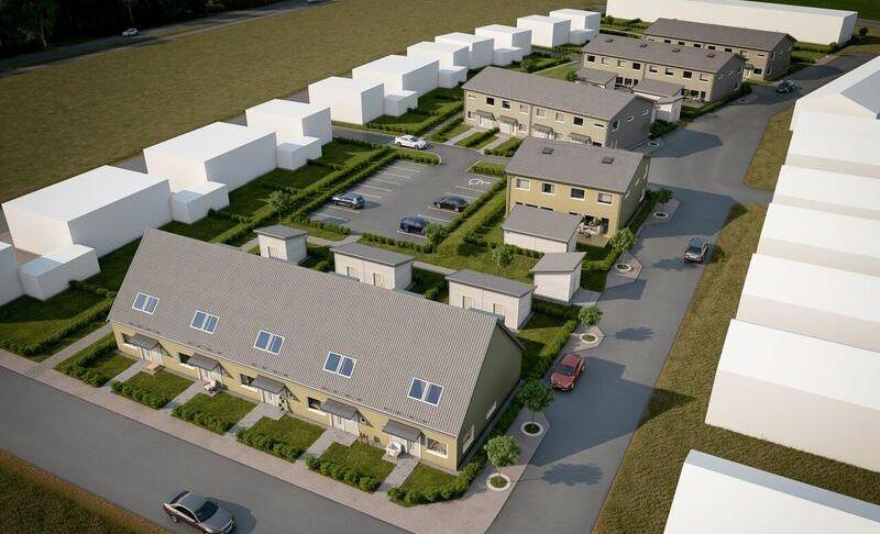 Neda s ågra exempel på vad som plaeras och byggs i stade kopplat till de bostadspolitiska måle, med särskild fokus på markboede. Utmed Hyllie allé har bostadsprojektet Saga 1 färdigställts uder året.