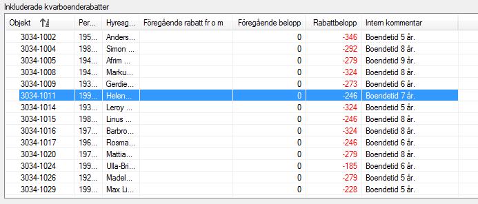 RABATT FR O M/ENGÅNGSRABATT Det datum rabatten ska gälla från och med. Om engångsbelopp väljs, skapas rabatten på angivet datum.