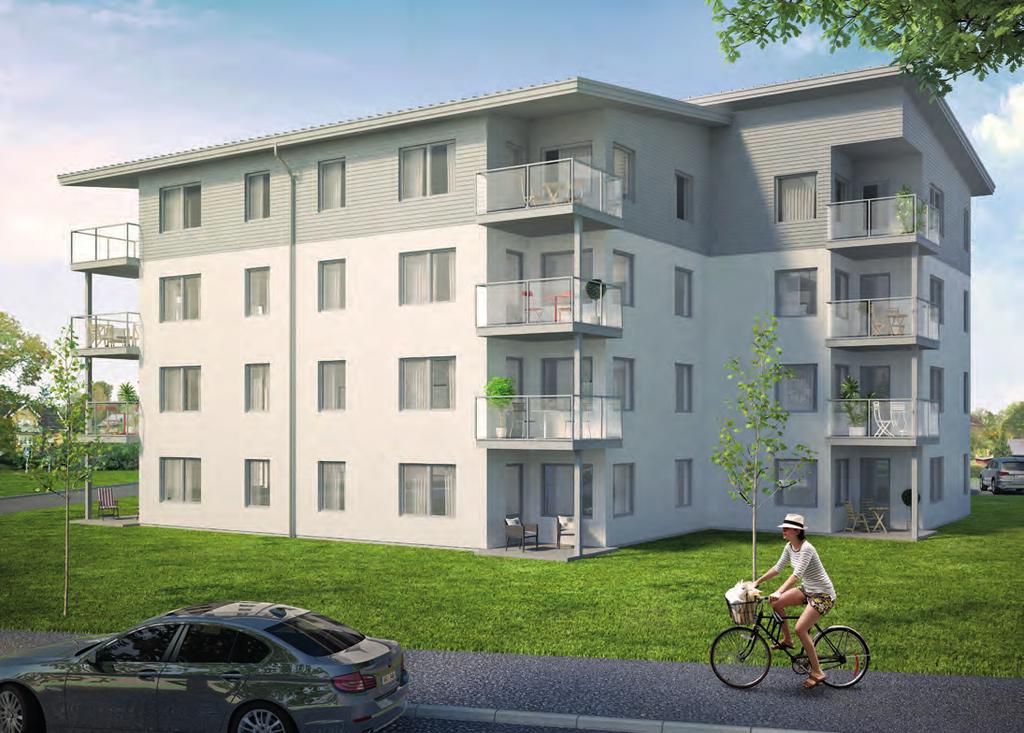 Fyravåningshusen Hus 4, 5 och 6 Fyravåningshusen 73,3 respektive 94,9 kvm i modern design. Den öppna planlösningen skapar ett socialt och trivsamt hem.