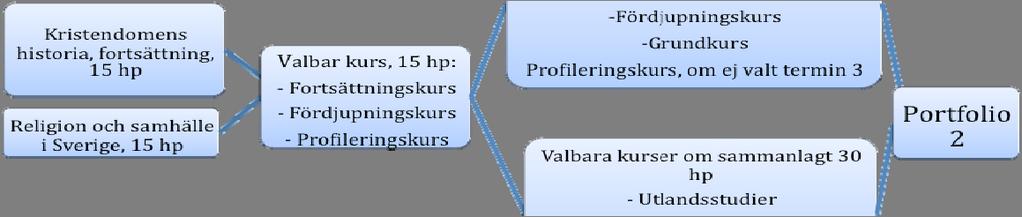 Valbara kurser: Lista över valbara kurser finns på institutionen. Valbar kurs ges under förutsättning att tillräckligt många studenter väljer kursen.