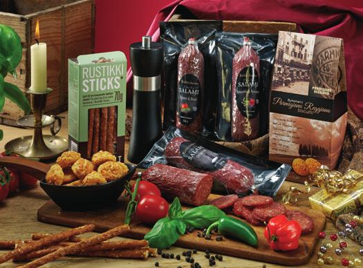 INNHÅLL: Salami orginal 160 g Salami med pimiento 160 g Salami med basilika och tomat 160 g