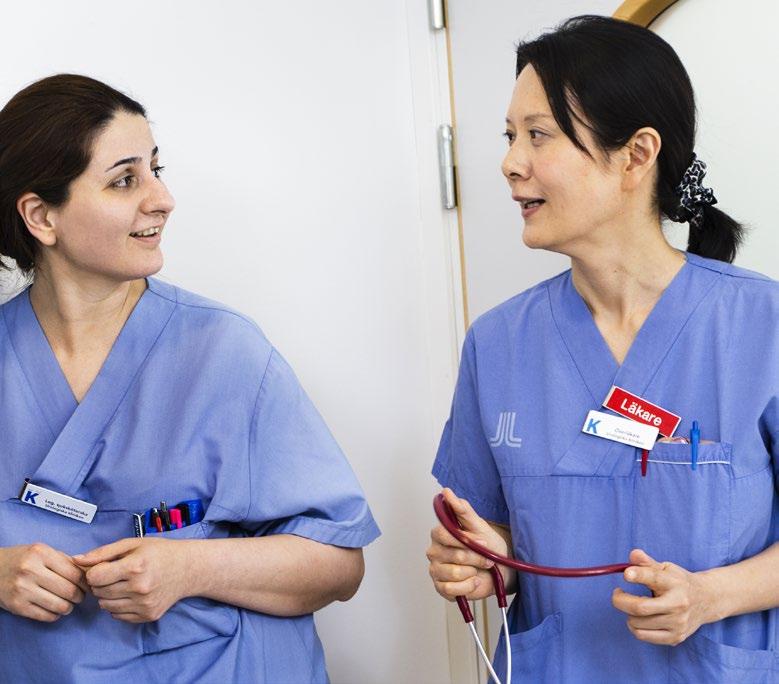 Andel heltidsanställda per kön 2017 Yrkesgrupp Kvinnor Män Totalt Administratörsarbete 92 % 93 % 92 % Arbetsterapeut 91 % 93 % 91 % Barnmorska 53 % 50 % 53 % Biomedicinsk analytiker 92 % 93 % 93 %
