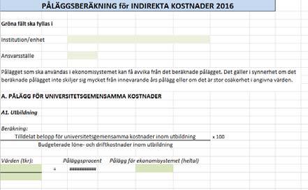 direktifiering måste även konto 5704431 uteslutas Parameterval: Välj senast avslutade verksamhetsår Välj institutionens ansvar Välj verksamhet 3 till 39999