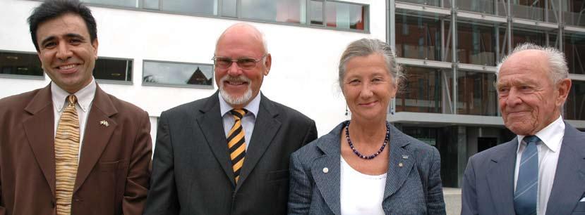 Den 21 augusti samlades fyra av högskolans rektorer för att berätta om sina minnen under de trettio år som gått. Från vänster: Said Irandoust, Anders Fransson, Lena Nordholm och Nils-Bertil Faxén.