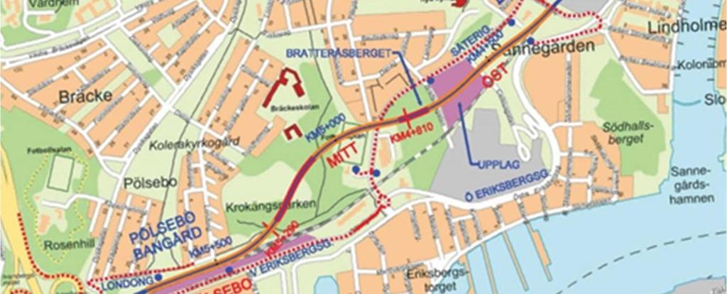 Trafikverket har ett samarbete med Göteborgs Stad och kranskommunerna för att hitta möjliga områden och avsättning för överskottsmassor.