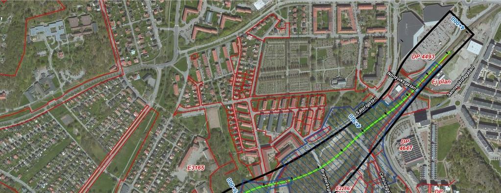 Detaljplaner/Stadsplaner Planområdet för Hamnbanan berör ett tiotal befintliga detaljplaner och stadsplaner inom Göteborgs Stad.