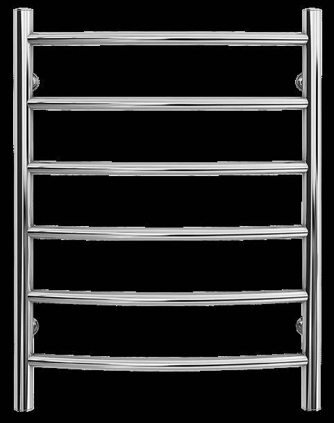 Stegmodell med 6 st runda rör Mått (HxB): 700x540 mm Krom BADRUM OCH