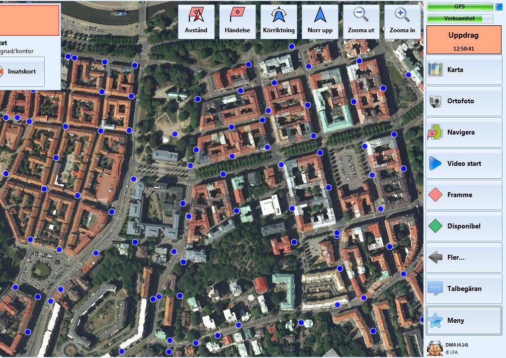Fordonets aktuella koordinat kan skickas med, så att man inte Ikaros/Daedalos Systemet kan automatiskt uppdateras med insatsrelevant information från Ikaros/Da- Till systemet kan den externa