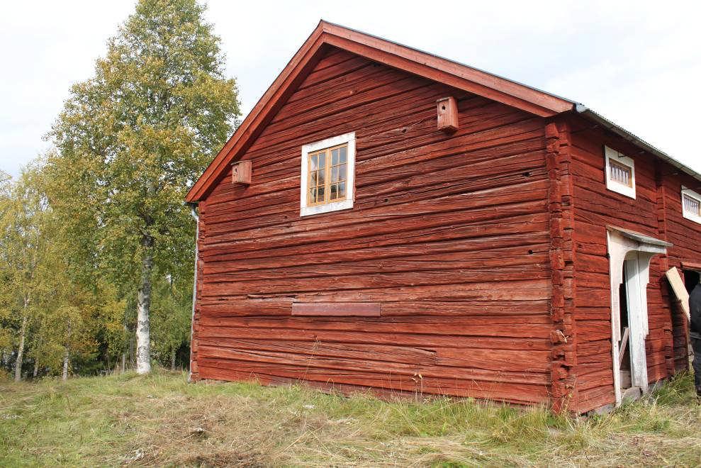 I flera av stockarna fanns stora sprickor med en vinkel så att de lätt samlade vatten med rötskador som följd.