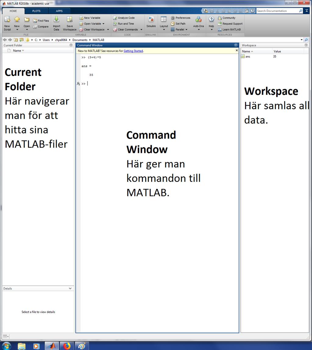 Introduktion till Matlab Matlab (matrix laboratory) är ett datorprogram och ett programspråk som används av ingenjörer runt om i världen.