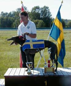 94, tog ledningen direkt och vann ohotad på fina 32.51. Nästan lika bra var I am, SHS, som har en fin jämnhet och nästan alltid är på pallen, senast med i Tik-SMfinalen. Nu blev hon 2:a på 32.