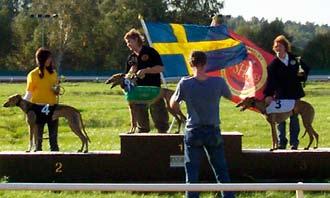 45, trea i loppet blev Jamila Journey, A-L Landén, SHS, 33.67. Denna dag gick även ett heat i Cindy Rose Tiktrofé, som Epona, A Andersson, SHS, vann på fina 32.75.