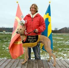 (5.88), Ove Östberg, MiHK, slagen med 7 hundradelar, 32.70. 3:a blev Hondos Flash (5.97), Karin Bergman, SHS, 33.11. 4:a var At-Em (6.02), fam Hulting/Ståhl, SHS, 33.60. 5:a blev Crimdon Ferrari (6.