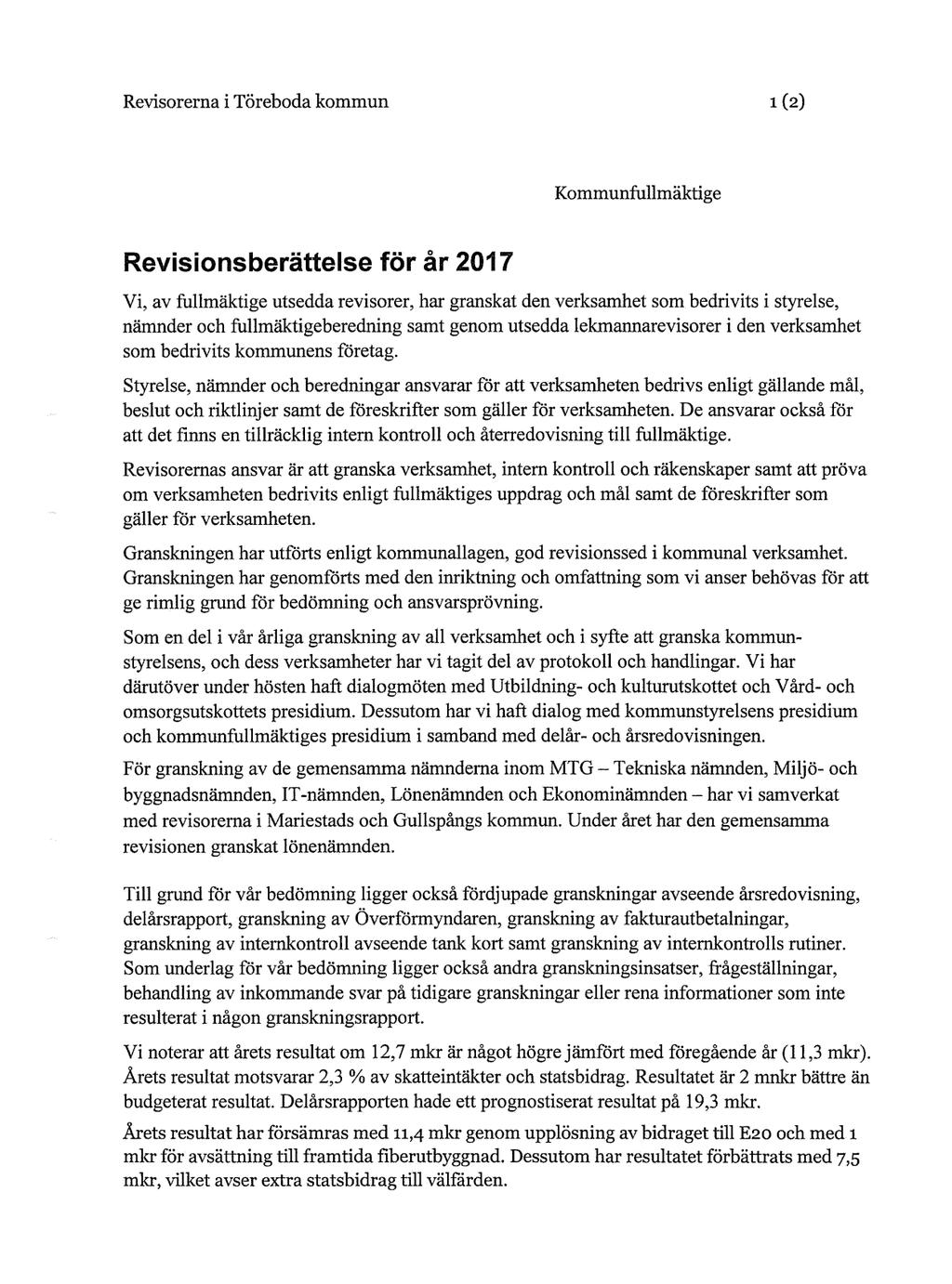Revisionsberättelse