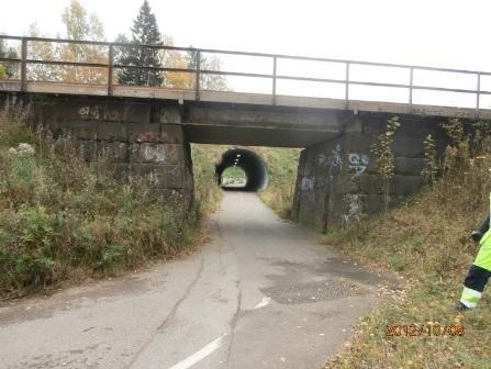 (Foto Trafikverkets databas BATMAN) Bro 3500-3307-1 är byggd 1875 med utbytt överbyggnad 1974, se Figur 11.