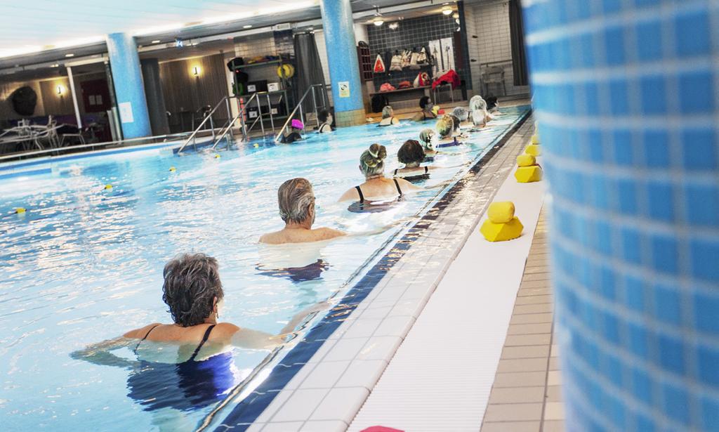 se/dalheimershus. Vattengymnastik Vattengymnastiken är en ledarledd gruppträning. Vi har nio vattengympagrupper varje vecka.