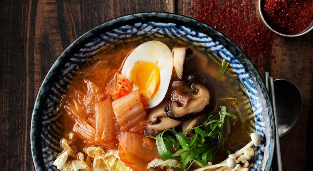 Koreansk Ramen Ramen, härlig buljongsoppa med nudlar, finns i massor av olika varianter i såväl Kina, Japan och Korea.