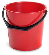 Bra plastgrepp Stabil Rund 62531736 / Röd Hink 10 l Traditionell 10 liters rund plasthink med plasthandtag.