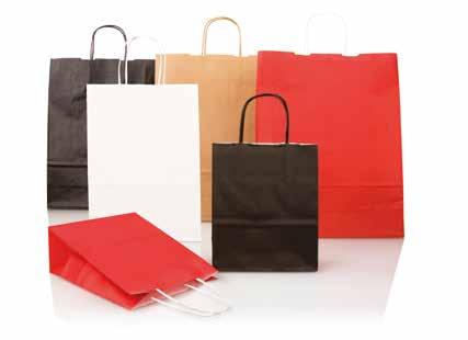 Pappersbärkasse med tvinnat handtag Art.nr Ytterformat mm Beskrivning Färg Material Gram Förpackning Antal / Pall Kg per förp 12922 180 x 80 x 215 Bärkasse S Röd Vitt Kraftpapper 90 100 5.