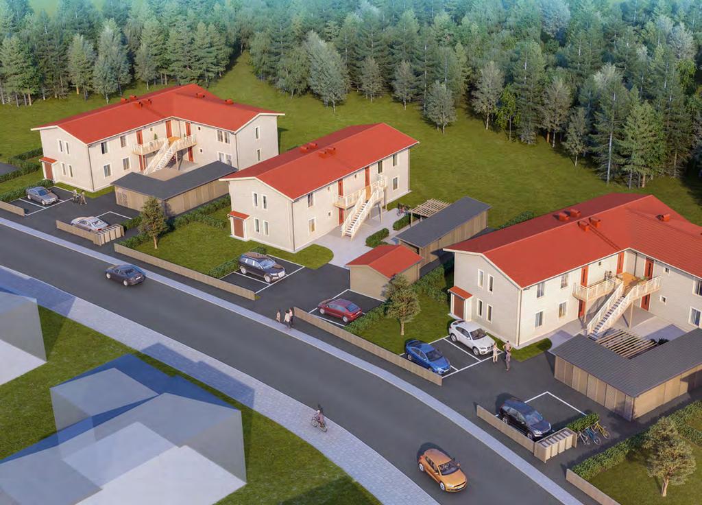 25 Byggnadsbeskrivning RUND BOADSHUS Isolerad betongplatta på pålad grund YERVÄ Träregelstomme med isolering och liggande träpanel YERTA Betongpannor ÖNER OCH ÖNERDÖRRAR önster och fönsterdörrar i