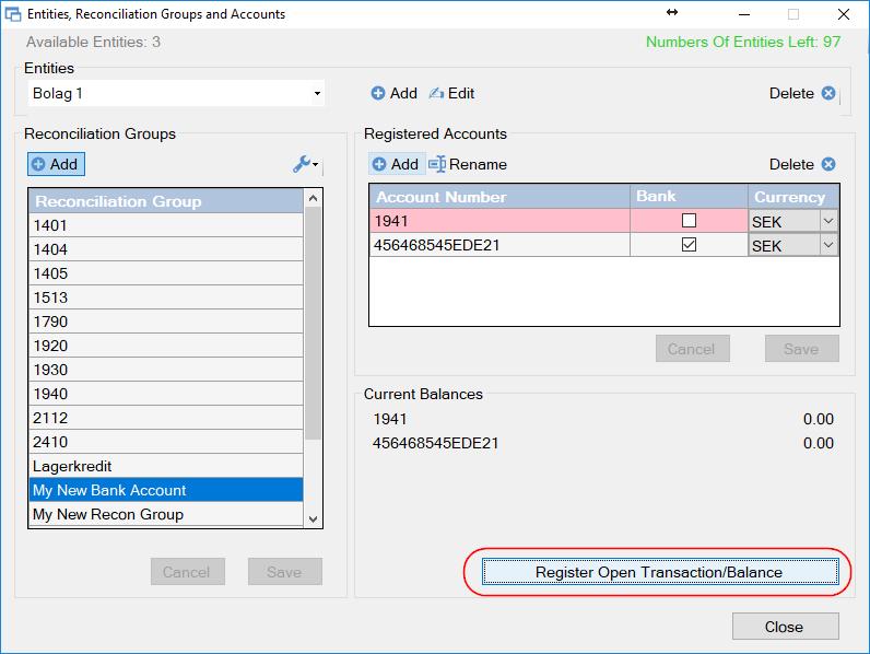 How to enter opening balances Bank accounts Now we will enter the opening balance and any open items for a period, choose a completed period where you have the balance and any open
