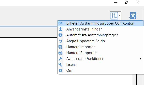 Kolumninställningar, manuella inställningar, prickning och filter Kolumninställningar I Pricka
