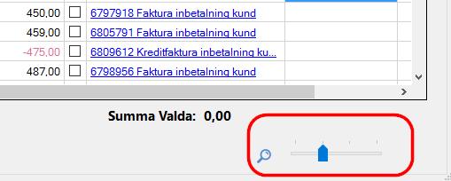 Det finns en zoom funktion i den manuella vyn, längst ner till höger