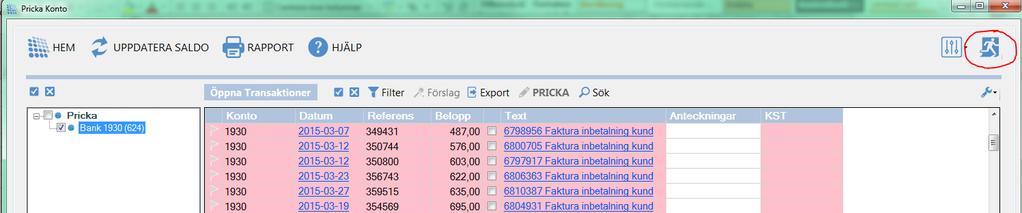 Avsluta programmet När du är klar med din avstämning och vill