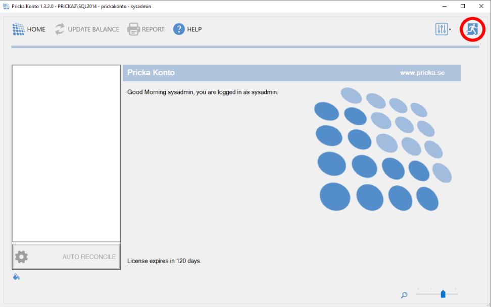 Log out of the program as sysadmin. Next time you log in, you will do it with the profile you created.