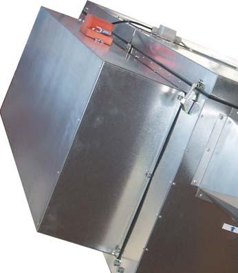 En inbyggd transformator regle rar fläkten i två steg. Värmebatteri vatten Varmvattenbatteriet är placerat framför tilluftsfläkten.