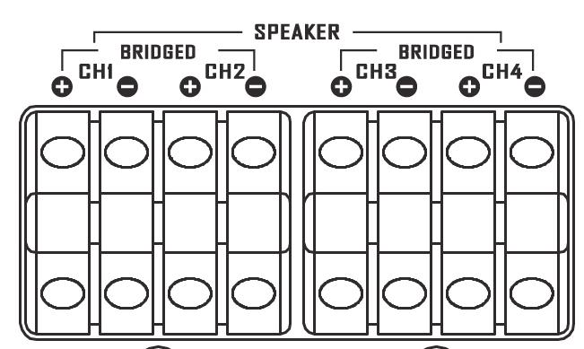 CC-4 Högtalarinkoppling CC-4 3. Två subwoofers eller stereohögtalare anslutna i bryggkoppling till CC-4.