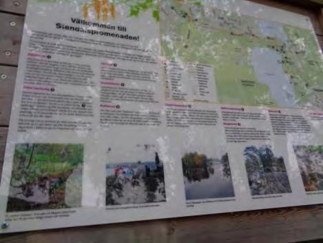Inventeringsrapport Stendalspromenaden 5 ATT ORIENTERA SIG I OMRÅDET Skyltar Det finns informationstavlor vid fyra platser: Stendalsbadet, Flottbro, Kvarnhagen och vid