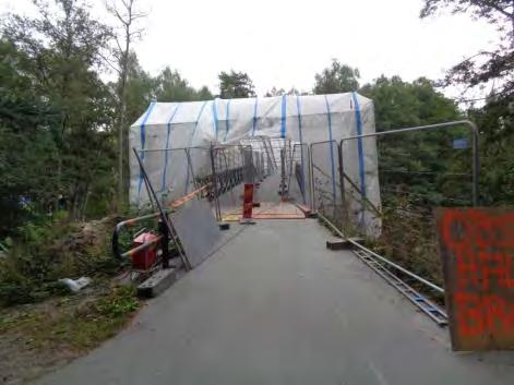 Det finns en backe på ca 100 meter som lutar 1-4. På vissa ställen finns korta pucklar med lutningar på 7-8.