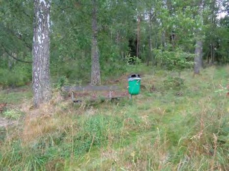 Inventeringsrapport Stendalspromenaden 9 RASTMÖJLIGHETER Bänkar längs promenaden Bild 26: Åtgärda utrymmet framför bänken vid infoskylt Kvarnbäcken Bild 27: Otillgänglig bänk Längs sträckan