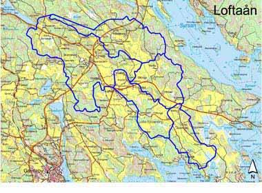 Loftaåns mynningsområde Vinö glo ingår som delområde bland fem grunda havsvikar. Nedre Loftaåns avrinningsområde domineras av jordbruksmark med stor närsaltsbelastning som följd.