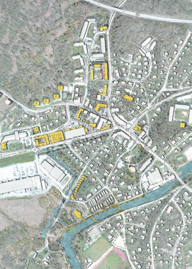 Nytt högre flerbostadshus markerar entrén til Lyckeby Förfrågan från Karlskronahem att bygga på bef. hus med två våningar Förskola och bostäder på fd skoltomten.