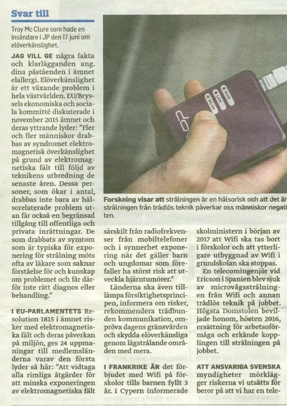 ELÖVERKÄNSLIGHET: Gränsvärdet måste sänkas.