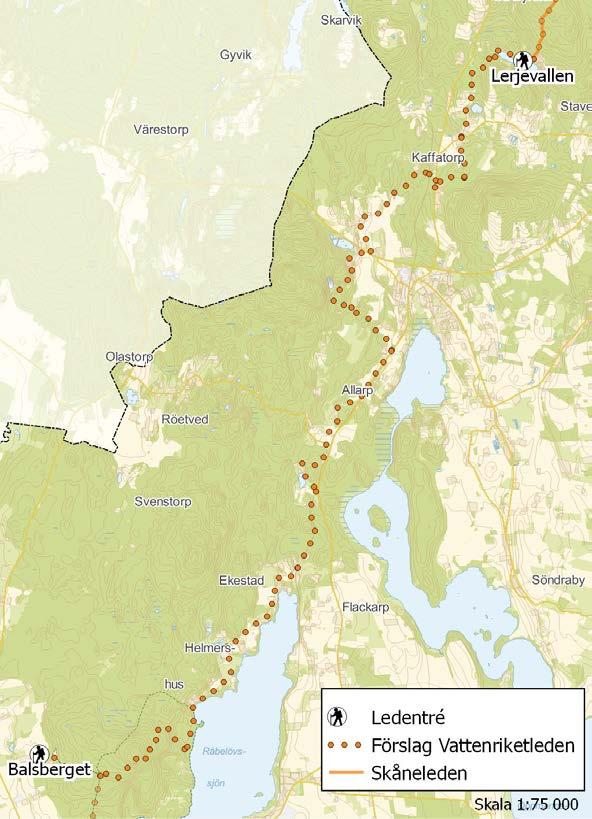 över Råbelövssjön och Kristianstad i söder.