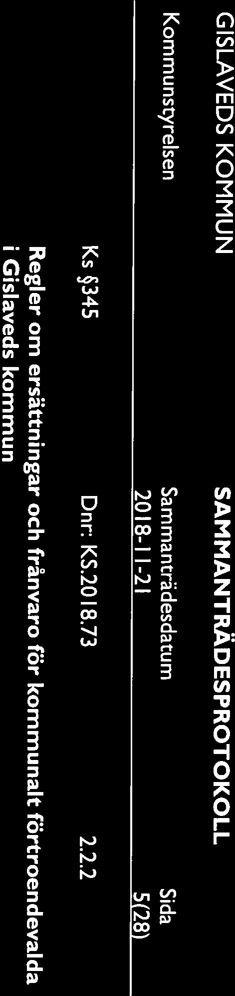 Den parlamentariska kommittén har i sitt arbete behandlat ersättningsbestämmelserna för de kommunalt förtroendevalda och tillhörande bilaga ett (1) som anger procentfördelning/sysselsättningsgrad för